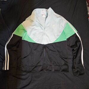 Adidas jacket lightweight Youth Large 14 -16 tri-color